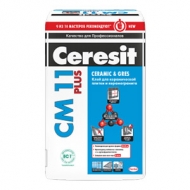Клей плиточный Ceresit СМ-11 цементный для внутренних работ 25кг 