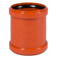 Муфта канализационный пластиковая оранжевая d-100мм