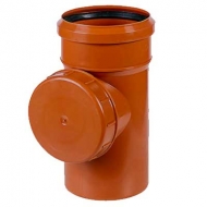 Ревизия канализационный пластиковая оранжевая d-100мм