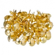 Гвозди декоративные мебельные усиленные золото пачка-167шт 639-061