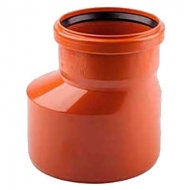 Переходник канализационный пластиковый оранжевый 200х110мм