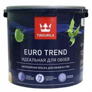 Краска интерьерная для обоев и стен Tikkurila ( Тиккурила ) Euro Trend 2.7 л.