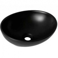 Раковина накладная для ванной GAPPO на столешницу овал черная 410х330х145мм GT304-8