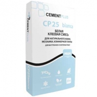 Клей плиточный Cementplus BIANCA CP25 для внутренних и наружных работ белый 25кг