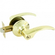 Дверная ручка с защелкой ключ/фиксатор НОРА-М ТТ15-01-Э цвет золото 16752