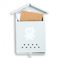 Ящик почтовый без замка с петлёй вертикальный Домик серый 1343823