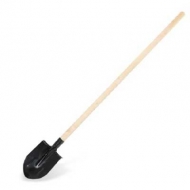 Лопата штыковая с ребрами жесткости с деревянным черенком 190х350х1420мм ЛКО-259