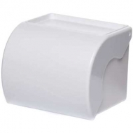 Держатель для туалетной бумаги Альтернатива с полочкой белый М6581