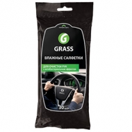 GRASS Салфетка влажная для очистки рук с антибакт.эффектом 35х40см 0314