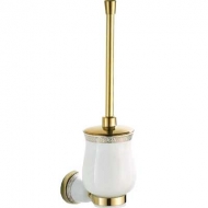 Ерш для туалета с крышкой Ledeme настенный золото керамика L 3610G 